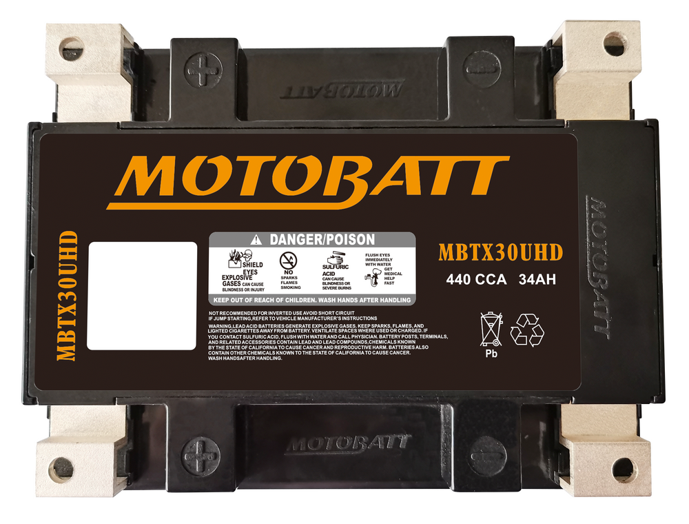 MOTOBATT BATTERY MBTX30U(HD) SEALED FACTORY ACTIVATED Replaces # GYZ32HL  12N14-3A 12N24-3A 53030 Y60-N24-A Y60-N24AL-B YB30L-B YIX30L