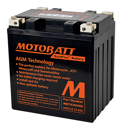 MOTOBATT BATTERY MBTX30U(HD) SEALED FACTORY ACTIVATED Replaces # GYZ32HL  12N14-3A 12N24-3A 53030 Y60-N24-A Y60-N24AL-B YB30L-B YIX30L