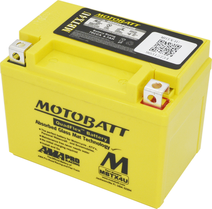 MOTOBATT BATTERY MBTX4U SEALED FACTORY ACTIVATED Replaces # YB4L-A YB4L-B YT4L-BS YTX4L-BS
