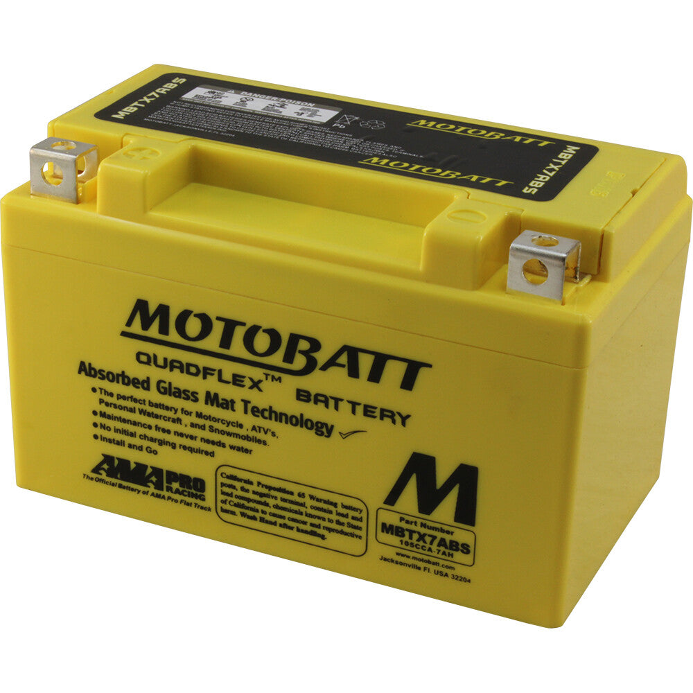 MOTOBATT BATTERY MBTX7ABS SEALED FACTORY ACTIVATED Replaces # YTX7A-BS
