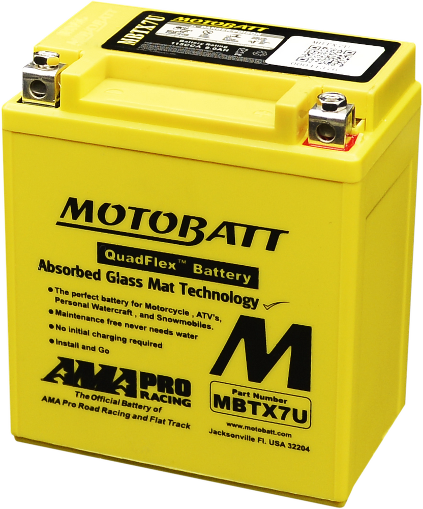 MOTOBATT BATTERY MBTX7U SEALED FACTORY ACTIVATED Replaces # YTX7L-BS