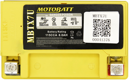 MOTOBATT BATTERY MBTX7U SEALED FACTORY ACTIVATED Replaces # YTX7L-BS