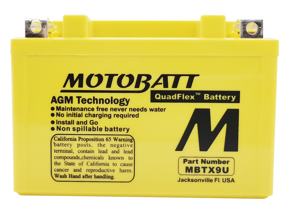 MOTOBATT BATTERY MBTX9U SEALED FACTORY ACTIVATED Replaces # YT12A-BS YTR9-BS YTX9 YTX9-BS YTZ12S YTZ14S