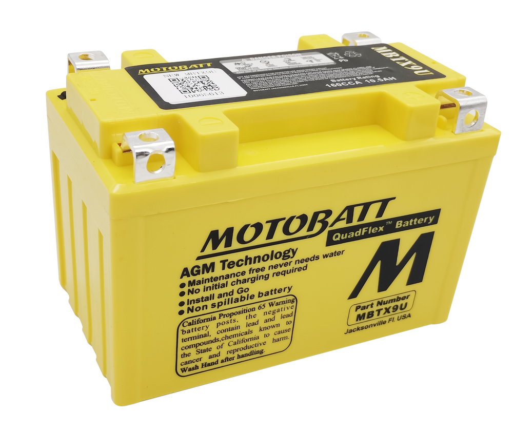 MOTOBATT BATTERY MBTX9U SEALED FACTORY ACTIVATED Replaces # YT12A-BS YTR9-BS YTX9 YTX9-BS YTZ12S YTZ14S