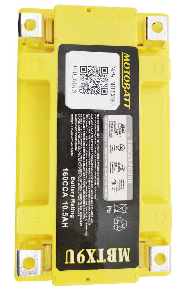 MOTOBATT BATTERY MBTX9U SEALED FACTORY ACTIVATED Replaces # YT12A-BS YTR9-BS YTX9 YTX9-BS YTZ12S YTZ14S