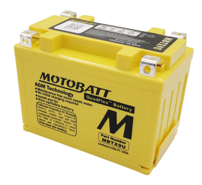 MOTOBATT BATTERY MBTX9U SEALED FACTORY ACTIVATED Replaces # YT12A-BS YTR9-BS YTX9 YTX9-BS YTZ12S YTZ14S