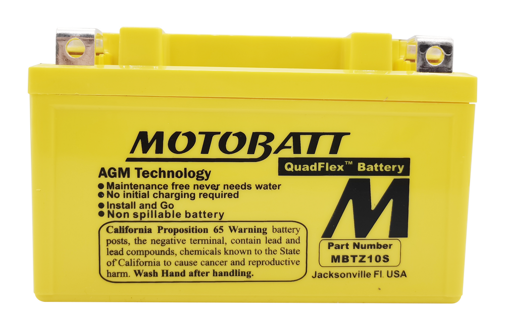MOTOBATT BATTERY MBTZ10S SEALED FACTORY ACTIVATED Replaces # YTX7A-BS YTZ10S