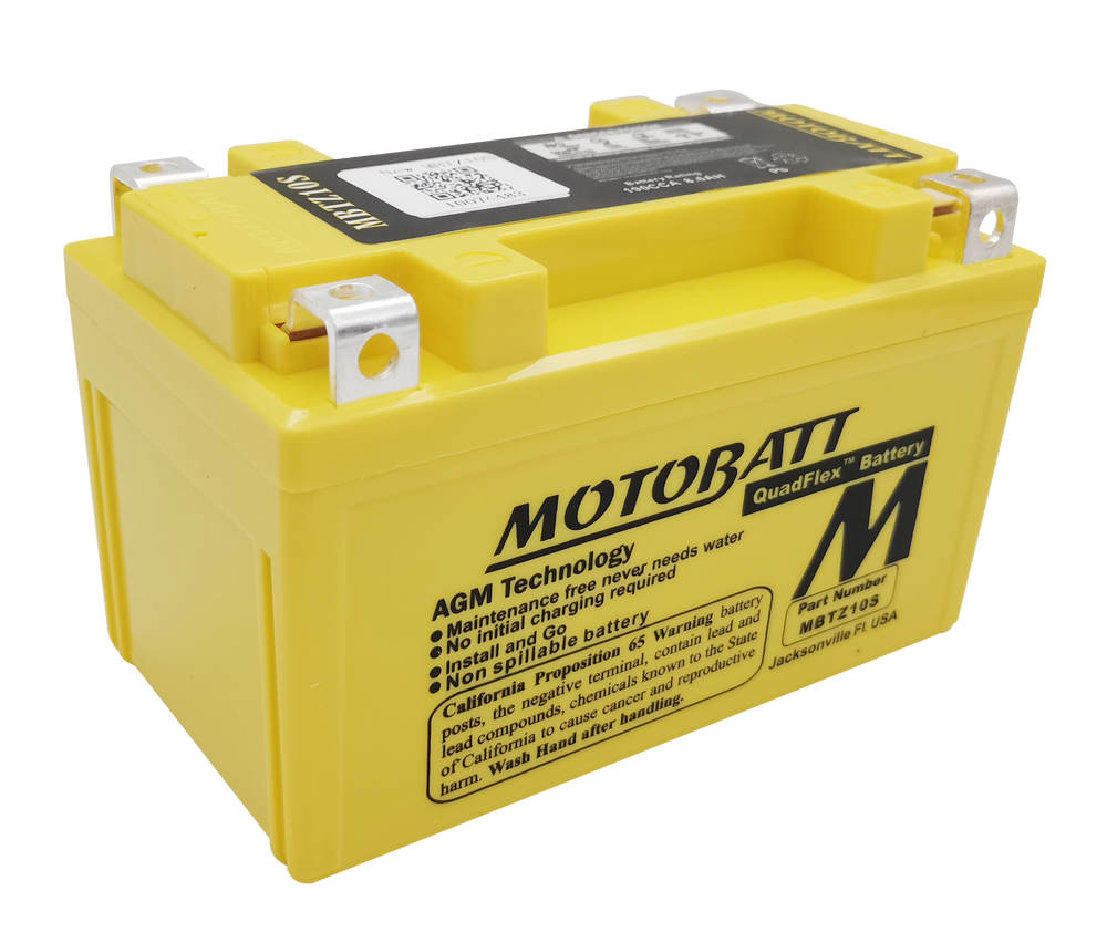 MOTOBATT BATTERY MBTZ10S SEALED FACTORY ACTIVATED Replaces # YTX7A-BS YTZ10S
