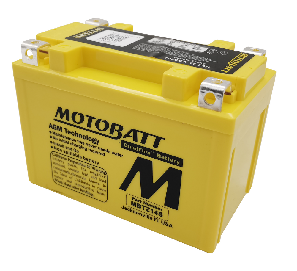 MOTOBATT BATTERY MBTZ14S SEALED FACTORY ACTIVATED Replaces # YTZ14S