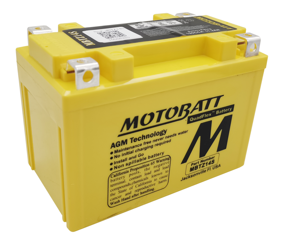 MOTOBATT BATTERY MBTZ14S SEALED FACTORY ACTIVATED Replaces # YTZ14S