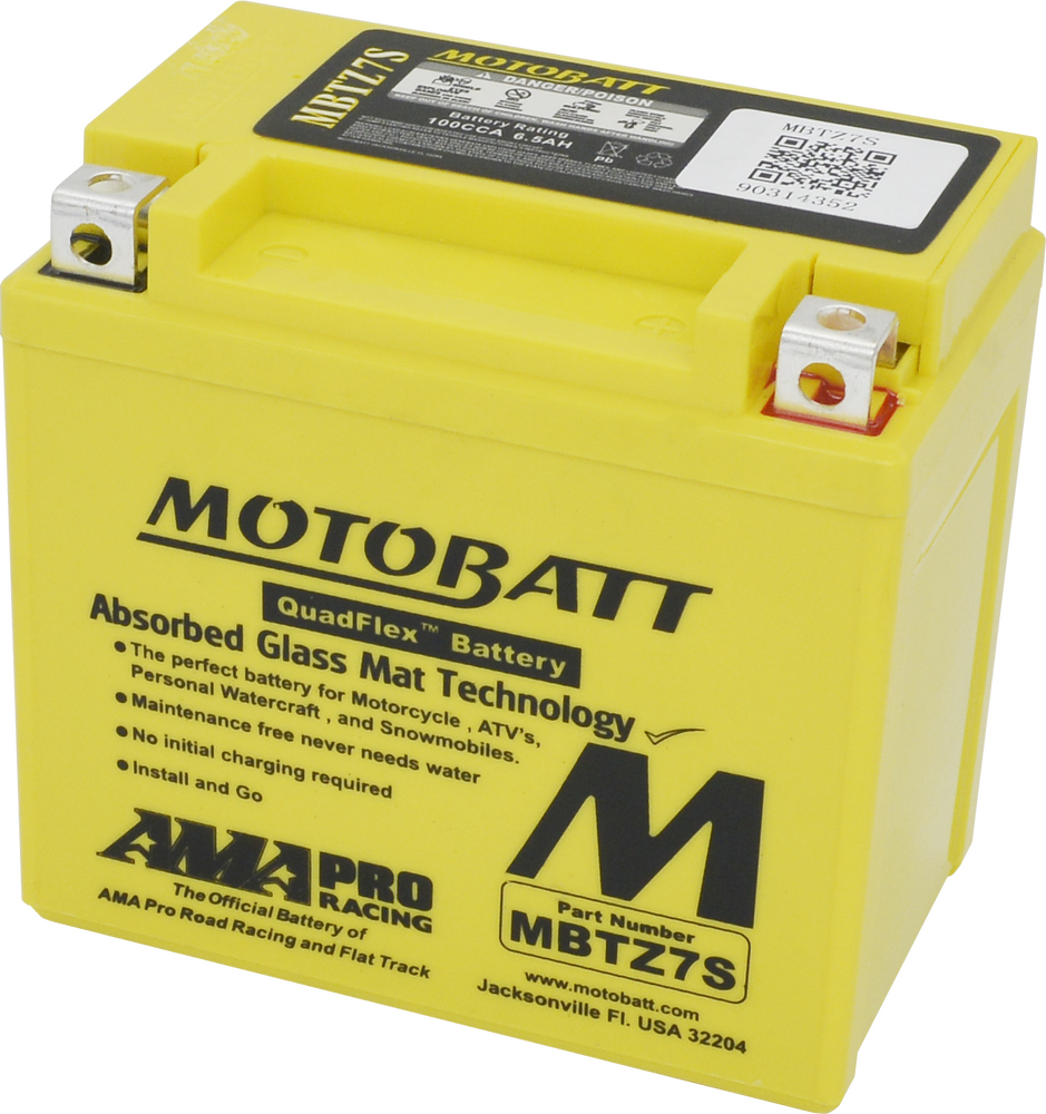 MOTOBATT BATTERY MBTZ7S SEALED FACTORY ACTIVATED Replaces # YT5L-BS YTX5L-BS YTZ7S