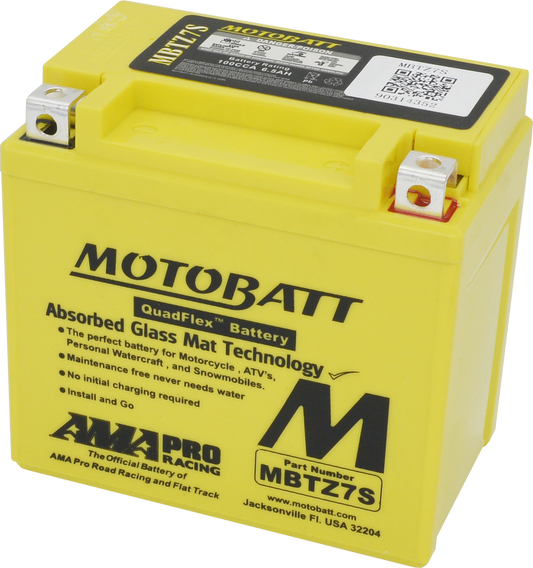 MOTOBATT BATTERY MBTZ7S SEALED FACTORY ACTIVATED Replaces # YT5L-BS YTX5L-BS YTZ7S
