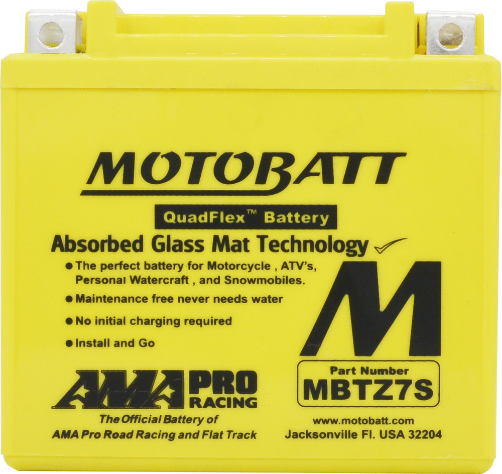 MOTOBATT BATTERY MBTZ7S SEALED FACTORY ACTIVATED Replaces # YT5L-BS YTX5L-BS YTZ7S