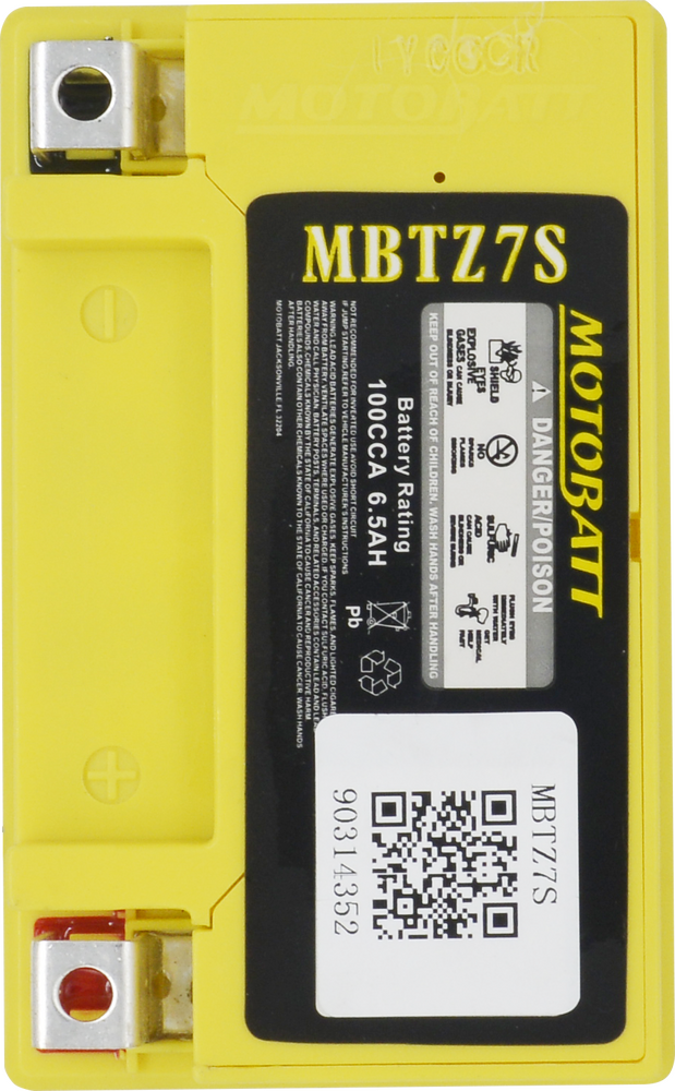 MOTOBATT BATTERY MBTZ7S SEALED FACTORY ACTIVATED Replaces # YT5L-BS YTX5L-BS YTZ7S