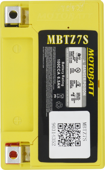 MOTOBATT BATTERY MBTZ7S SEALED FACTORY ACTIVATED Replaces # YT5L-BS YTX5L-BS YTZ7S