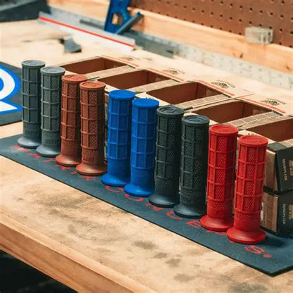 ODI HART-LUCK SIGNATURE FULL-WAFFLE SLIP-ON RUBBER 1" MOTORCYCLE STREET CRUISER HARLEY V-TWIN GRIPS