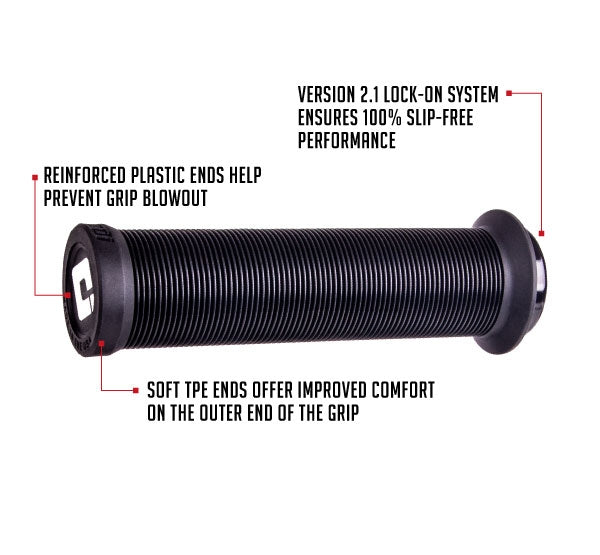 ODI LONGNECK V2.1 LOCK-ON GRIPS (135MM) for ATV's PWC BMX Jet Ski E-bike with Thumb Throttle Only