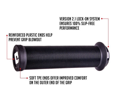 ODI LONGNECK V2.1 LOCK-ON GRIPS (135MM) for ATV's PWC BMX Jet Ski E-bike with Thumb Throttle Only