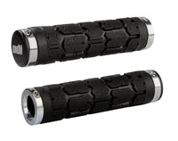 ODI Rogue Lock‑On Grips L31RGB‑S Black/Silver – 130mm ATV PWC Jet Ski BMX E‑Bike grips – thumb throttle compatible – 10% off