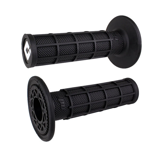 ODI Ruffian Full Waffle MX Motorcycle Dirtbike E-Bike Medium Compound Rubber Grips Black for Twist Throttle Made in The USA