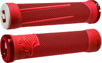 ODI AG‑2 Lock‑On Grips 2.1 Red/Fire Red – 135mm ATV PWC Jet Ski E‑Bike MTB BMX grips – thumb throttle compatible – 10% off
