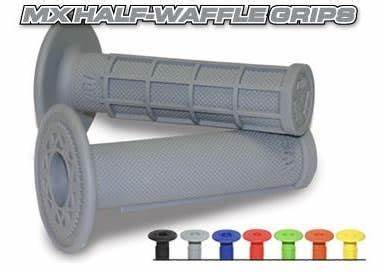ODI Ruffian Half Waffle MX Motorcycle Dirtbike E-Bike Medium Compound Rubber Grips for Twist Throttle Made in The USA