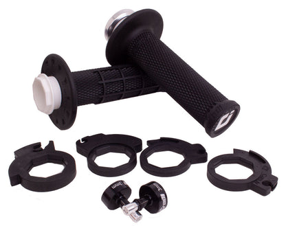 MICRO-X HALF-WAFFLE V2 Mini Bike Motorcycle Offroad Dirtbike LOCK-ON GRIP SET KTM 50SX & SX-E2/3/5, GAS GAS MC50,MC-E2/3/5 & HUSQVARNA TC50 & EE-2/3/5