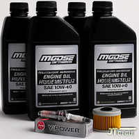 Honda Pioneer 500 Oil Change Kit 2015‑2022 – Moose Offroad 10W‑40 + HiFlo Filter + NGK BKR5E‑11 Tune Up Kit