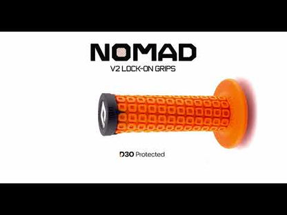 ODI NOMAD V2 Lock-On Off-Road Grips – Orange, Blue, Red, Grey, Black | D3O Vibration-Damping MX Grips
