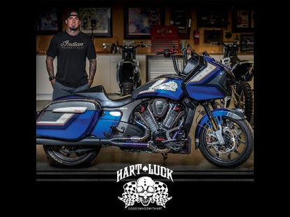 ODI Indian 2018+ Touring: V‑Twin Lock‑On™ Hart‑Luck Signature Full‑Waffle Grips – TBW – Made in USA