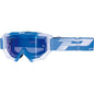 PRO GRIP  PZ3200AZBIFL3200 FL Venom Goggles 3200 FL Offroad ATV Motorcycle Dirtbike Snow - Venom - Light Blue/White - Blue Mirror Lens