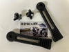 Yamaha Snowmobile Hood Strap & Post Kit – Set of 2 Straps + 2 Posts – Replaces 8V0‑77171‑00 / 8V0‑77175‑00 – Fits Exciter, Exciter II, Inviter