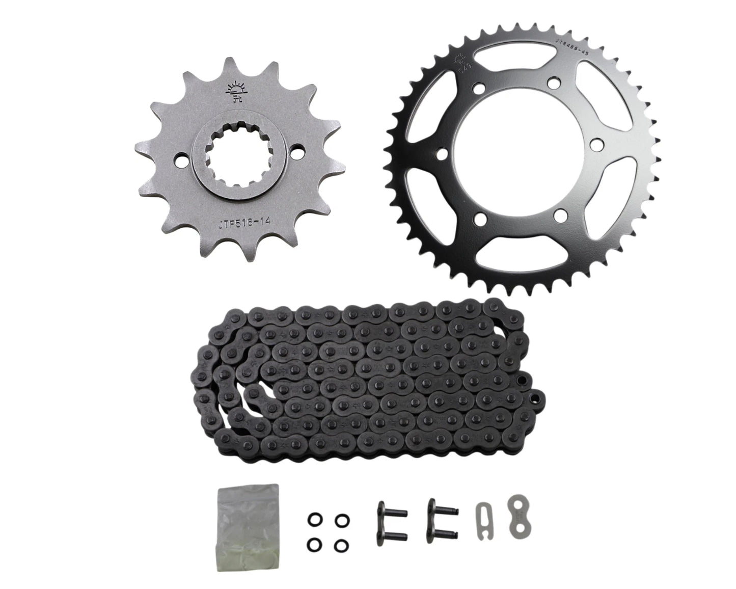 JT X1R3 Expert HD X Ring Chain Sprocket Kit Kawasaki EX250 Ninja 88 06 520 Xring 106 Link 14T 45T OE Gearing 8929 Lbs Tensile Strength Heavy Duty