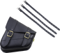 Willie & Max Left Side Black Leather Swing Arm Saddlebag 1986-17 Harley Softail