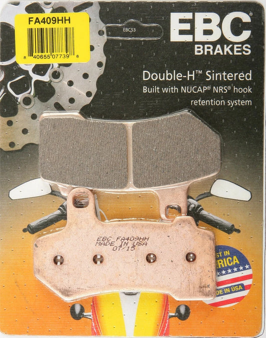 EBC Sintered Brake Pads Set Pair FA409HH – Harley-Davidson Touring, CVO & V‑Rod
