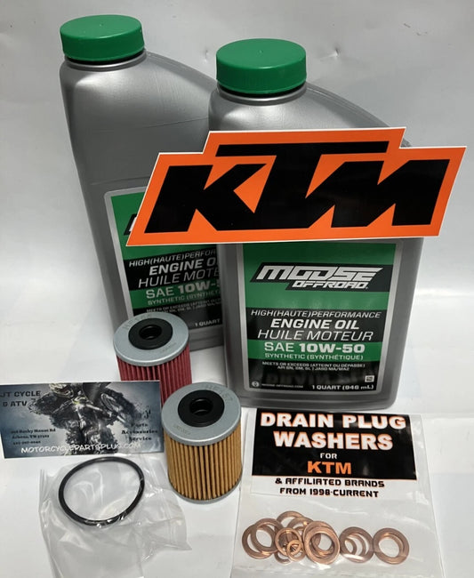 Full Synthetic Oil Change Kit for KTM 400 450 520 525 560 625 660 690 EXC SX MXC XCW SMR Enduro
