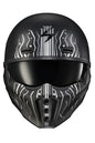 SCORPION EXO Covert X Convertible Open-Face Motorcycle Street Full Face Helmet — TRIBE Matte Black/White (XL)