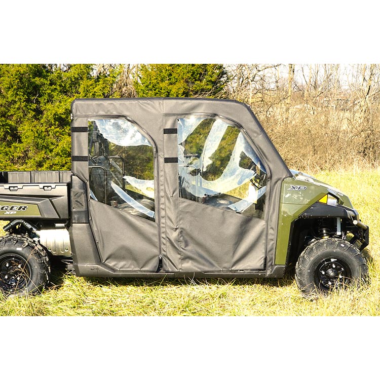Seizmik Full Soft Doors Canvas / Vinyl with Zipper Polaris Ranger Crew XP 900 2014-2019 Models