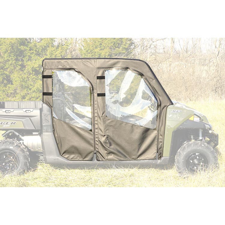 Seizmik Full Soft Doors Canvas / Vinyl with Zipper Polaris Ranger Crew XP 900 2014-2019 Models