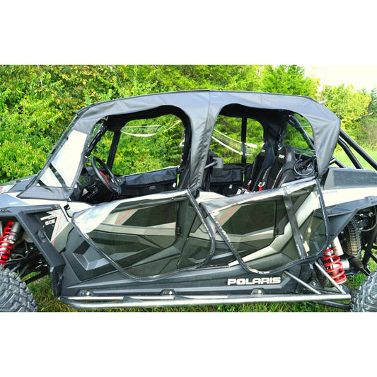 Seizmik Upper Soft Canvas / Vinyl Doors with Zipper Polaris RZR 4 Turbo S 2019-2021 Models