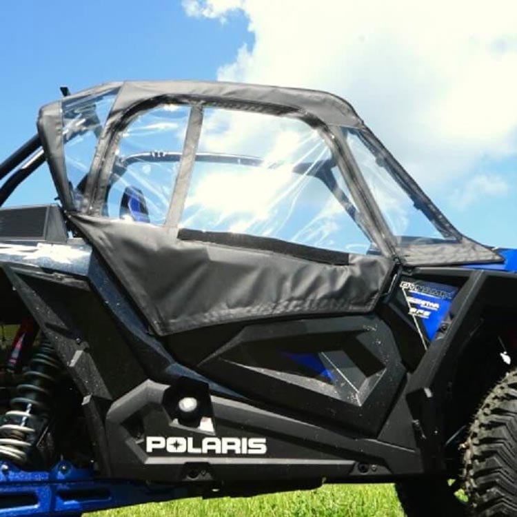 Seizmik Upper Soft Canvas / Vinyl Doors with Zipper Polaris RZR Turbo S 2018-2021 Models