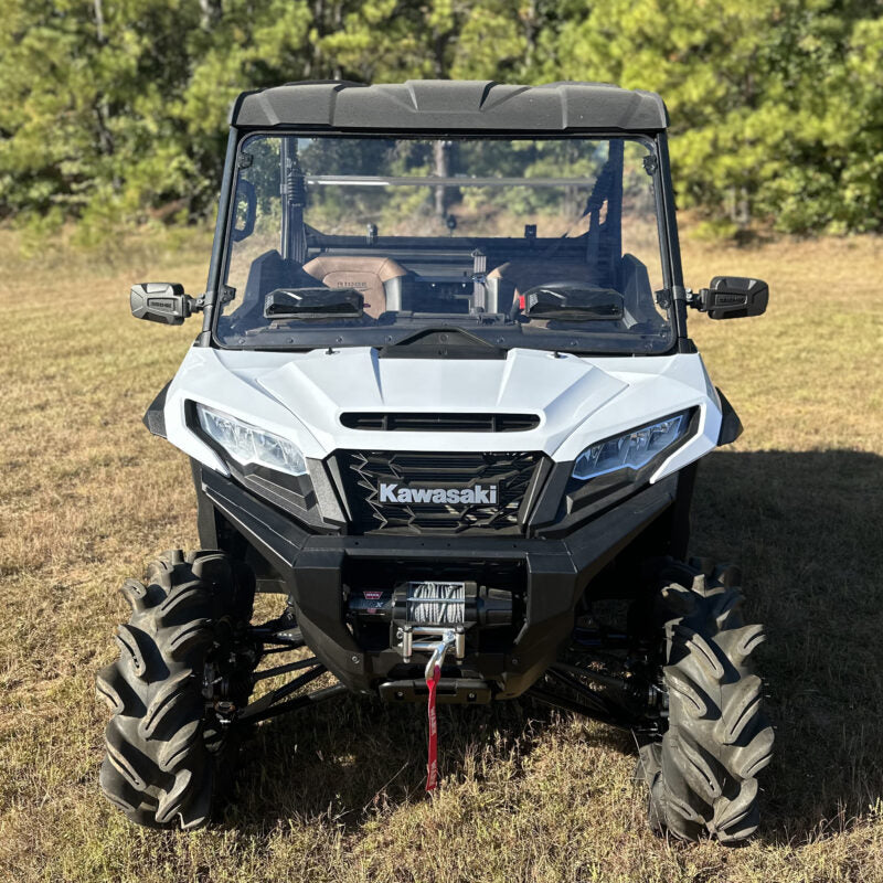Seizmik Toolless Versa-Vent UV Resistant Polycarbonate Windshield Kit for Kawasaki Ridge