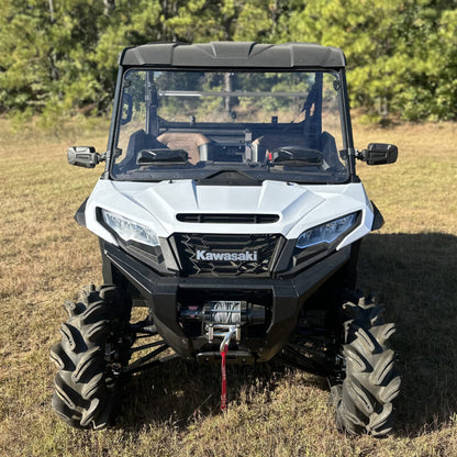 Seizmik Toolless Versa-Vent UV Resistant Polycarbonate Windshield Kit for Kawasaki Ridge