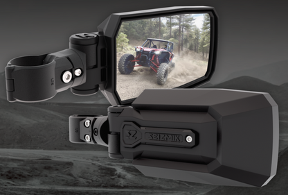 Seizmik TrailRider UTV Side x Side Rugged Breakaway Side View Mirrors (Pair) – Universal 1.75″ Inch Round Tube