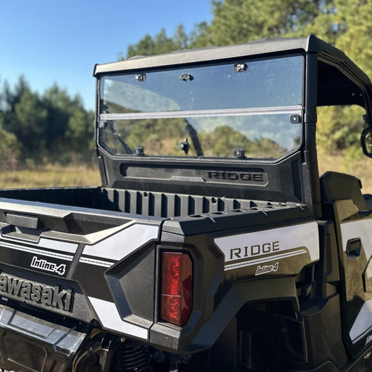 Seizmik Hard Rear Folding Windshield (UV Resistant Polycarbonate) for Kawasaki Ridge Ranch Edition