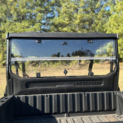 Seizmik Hard Rear Folding Windshield (UV Resistant Polycarbonate) for Kawasaki Ridge Ranch Edition