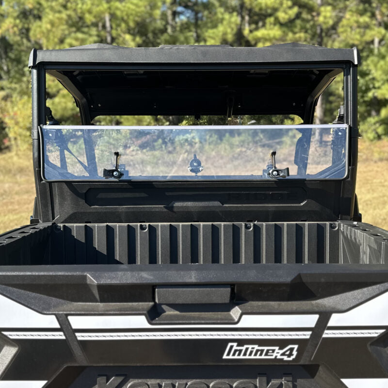 Seizmik Hard Rear Folding Windshield (UV Resistant Polycarbonate) for Kawasaki Ridge Ranch Edition