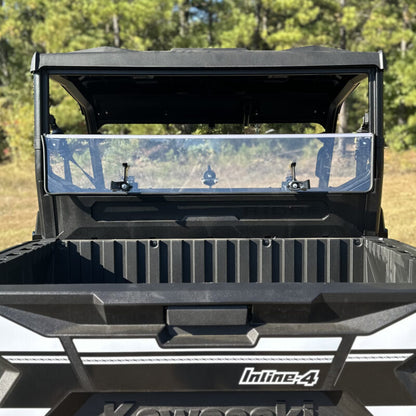 Seizmik Hard Rear Folding Windshield (UV Resistant Polycarbonate) for Kawasaki Ridge Ranch Edition