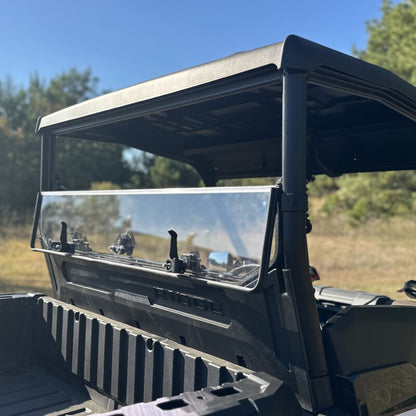 Seizmik Hard Rear Folding Windshield (UV Resistant Polycarbonate) for Kawasaki Ridge Ranch Edition