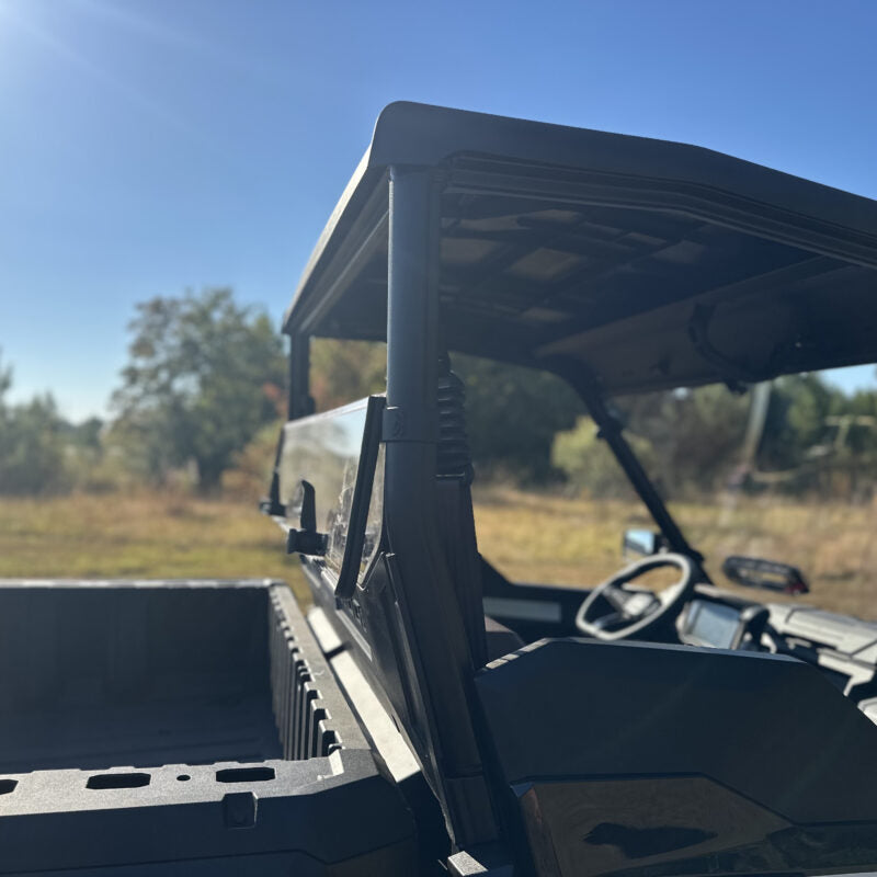 Seizmik Hard Rear Folding Windshield (UV Resistant Polycarbonate) for Kawasaki Ridge Ranch Edition